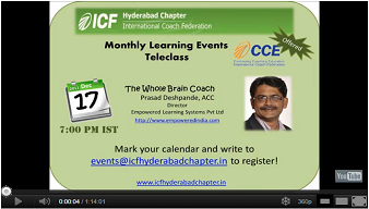 The Whole Brain Coach - Prasad Deshpande, ACC, 17th December 2011